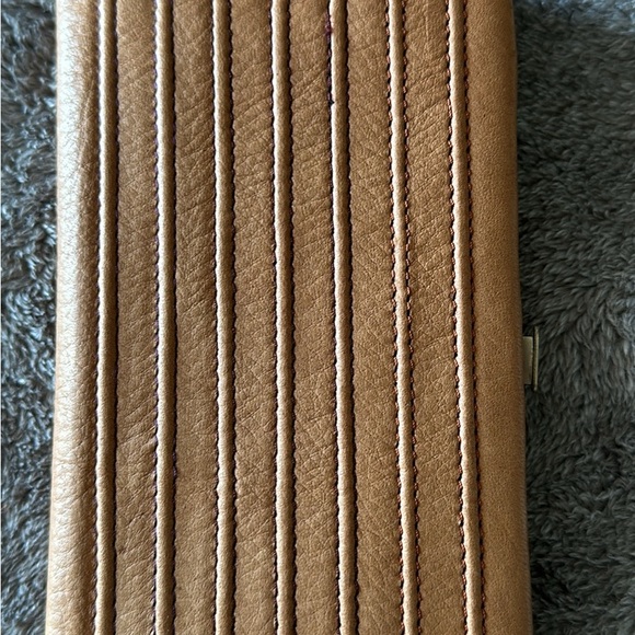 Leather wallet card holder camel tone - Picture 3 of 3